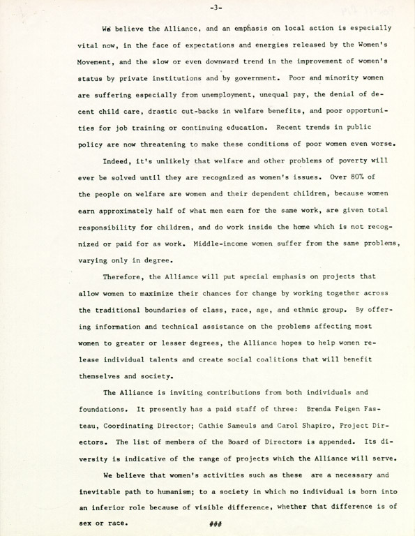 Press Statement by the Women's Action Alliance, January 12, 1972, page 3