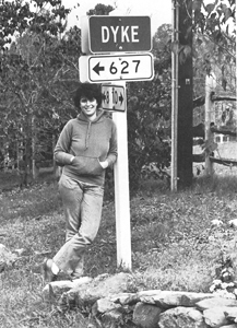  Joan E. Biren in Dyke, Virginia, 1975  (self-portrait). Photo by Joan E. Biren (JEB).