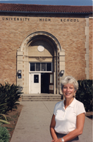 Jane Harman at University High School in Los Angeles, e.d. (Jane Harman Papers)