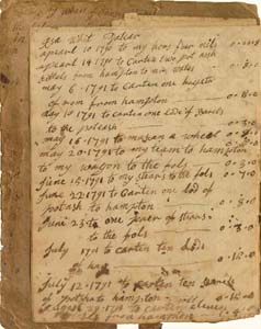 Account book of Joseph Bodman, Williamsburg, Massachusetts, 1783-95 (Bodman Family Papers)