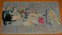 Birth control hook rug