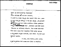   Manuscript of poem