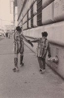 Skate sisters, New York City, 1970