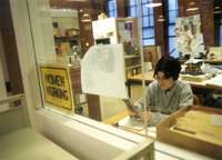 Student assistant processing in SSC/CA workroom