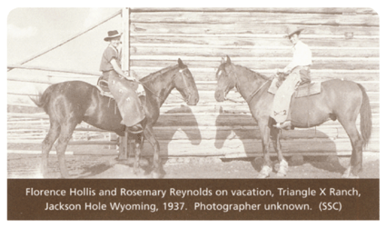 Florence Hollis and Rosemary Reynolds, Jackson Hole, WY, 1937