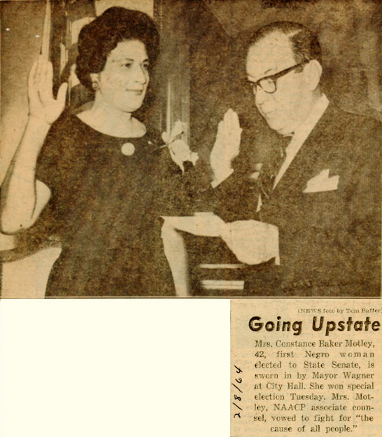 Constance Baker Motley Newspaper Photo, 1964