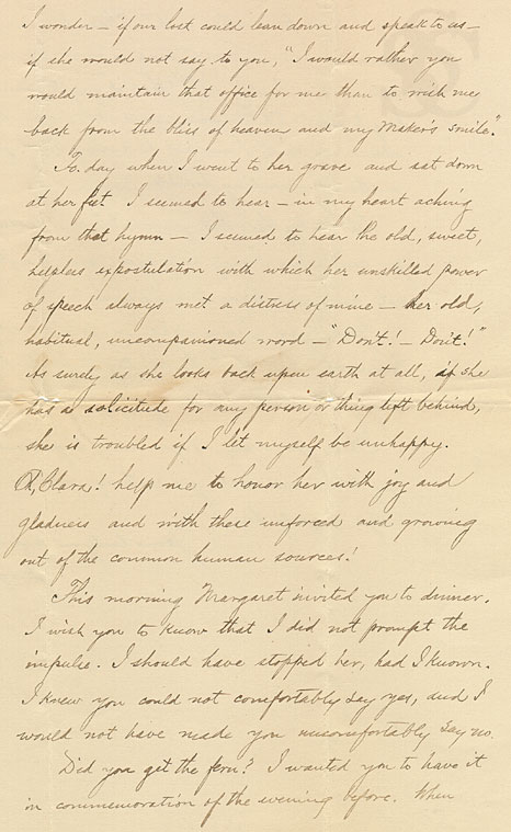 George Washington Cable to Clara Bodman, 1904