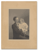 Edward Dunham, Sr., with daughter, Theodora, 1897