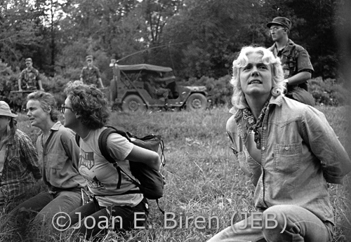 Deborah Jones protests nuclear weapons, 1983