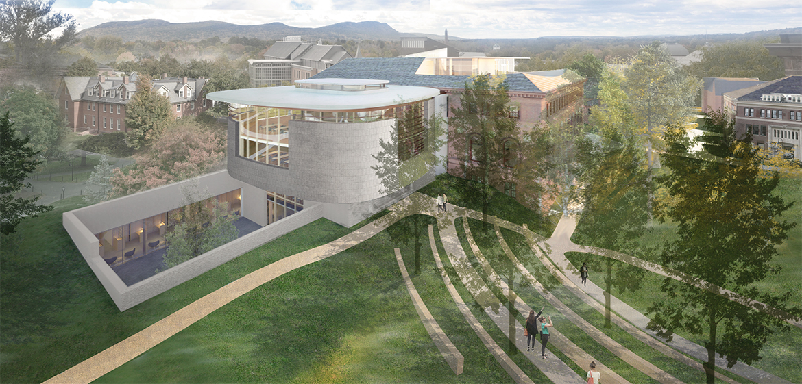 Rendering of the courtyard and amphitheater