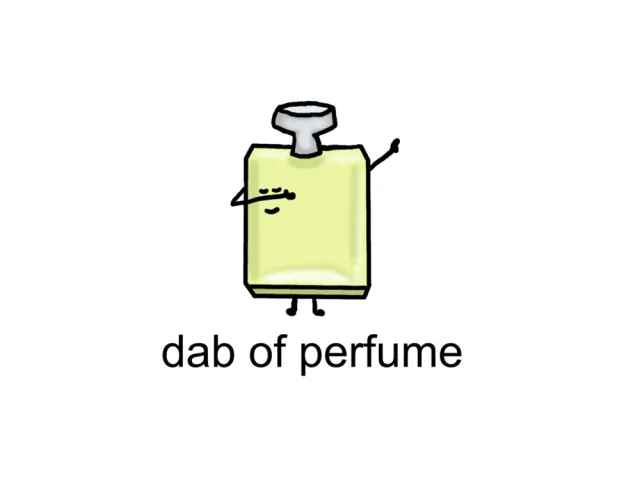 a perfume bottle doing a dab